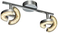 Reality Semic 4lt Spot lamp, chromeDia. 10cm acrylic shade with diamond effect Canopy Dia: 8cm, lamp size: 34*12*10cm4*3W 4x240Lm 3000K. - REAL-823904-06 (REAL-823904-06)