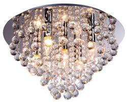 Reality London crystal Ceiling lamp, chromeCrystal hanging beads5*E14 Max. 40W, bulb excl. Dia: 46cm H: 23cm - REAL-627705-06 (REAL-627705-06)