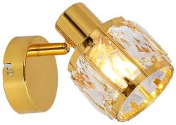 Reality Crownie gold 1lt spot lamp, shiny gold1*E14, bulb excl. crystal shade Dia: 9.6cm H: 7cmcanopy Dia: 9cm - REAL-830901-03 (REAL-830901-03)