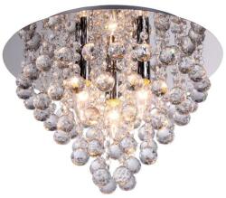 Reality London crystal Ceiling lamp Round chrome + clear Crystal 3x E14 · max. 40W bulb excl. Product dimensions: Width: 38cm Height: 26.5cm - REAL-627703-06 (REAL-627703-06)