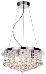 Reality Loona Ceiling lamp Round chrome + clear Crystal 3xG9 max. 33W bulb incl. Product dimensions: Width: 35cm Height: 22cm Total H: 120cm - REAL-322903-06 (REAL-322903-06)