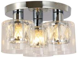 Reality Elmo Ceiling lamp 3-ltmetal chrome finish Crownie shade w D12*H11cm clear glass 3 x E14, max. 40W bulb not inclsize: D: 25*H15.5 cm - REAL-638803-06 (REAL-638803-06)