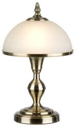 Reality Lindgard Table lamp, antique brassglass shade with antique brass metalring Dia: 20cm H: 10cm1*E14 Max 40W bulb excl. W: 20cm H: 32cm - REAL-508701-04 (REAL-508701-04)