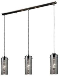 Reality Jaron Pendant lamp chrome Size: 80*11*125cm 3xE27 40W bulb excl. Glass chrome galvanized - REAL-324203-06 (REAL-324203-06)