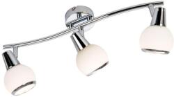 Reality Loris Spot lamp, chromewhite glass Dia: 8cmcanopy Dia: 8cm tube L: 45cm3*E14, Max. 40W, bulb excl. - REAL-817403-06 (REAL-817403-06)