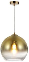 Reality Castilo ChandelierE27X1 MAX40WIron+glassD25CM canopy and cup gold mat - REAL-334201-03 (REAL-334201-03)