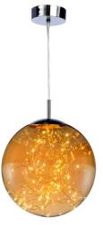 Reality Universe Pendant lamp LED Size: 30*30*120cm 1x18W 1440Lm 3000K. Shade in Glass amber - REAL-324901-22 (REAL-324901-22)