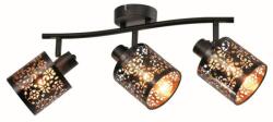 Reality Kiga 3t spot, satin nickel+silver PS shade/black+black&gold PS shade(laser pattern) Dia. 100*100mmlamp L: 600mm3-E14 40W bulb not incl. - REAL-830803-02 (REAL-830803-02)
