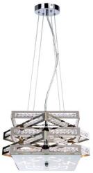 Reality Marcella 4LT Pendant lamp 40*40cm H120cm Metal: chrome Acrylic deco4*G9 33W bulb incl. - REAL-326904-06 (REAL-326904-06)