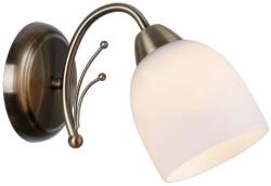 Reality Alice Wall lamp, antique brass 1*E14 Max 40W , bulb excl. L: 22cm H: 16cm Glass Dia: 10cm. H: 11cm - REAL-217101-04 (REAL-217101-04)