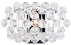 Reality Therica 1LT Wall lamp270*150*180mm Metal: chrome Plastic: half ball clear1*E14 40W bulb not incl. - REAL-233801-06 (REAL-233801-06)