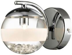 Reality Dream Wall lamp chrome Size: 13*11*15cm 1xG9 33W bulb incl. Glass clear with matt stripe. Crystal deco - REAL-222801-06 (REAL-222801-06)