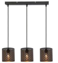 Reality Tuluza 3lt pendant size: 75*20*105cm fabric shade black with golden inside Dia. 20*H20cm3*E27, max. 60W bulb not incl. - REAL-340503-02 (REAL-340503-02)