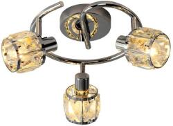 Reality Crownie 3lt spot, satin nickelmetal+crystal230V 50Hz E14*3(w/o bulb)Dia. 25cm canopy: D8cm - REAL-830933-06 (REAL-830933-06)