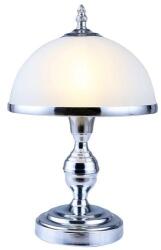 Reality Lindgard Table lamp, chrome, shade with chrome metalring Dia: 20cm H: 10cm1*E14 Max 40W bulb excl. W: 20cm H: 32cm - REAL-508701-06 (REAL-508701-06)