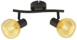 Reality Loretto Loretto black 2-lt sand black+Shade galvanized gold matt2 x E14, max. 40W bulb not incl. L: 25cm shade D: 9cm - REAL-830702-30 (REAL-830702-30)