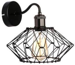 Reality Cameleon Wall Lampmetal shiny black1xE27 socket, ~230v, Max 40W. Safty Class II, bulb not uncluded. Wall lampbase: L13 x W10CM(Overall H. 30cm)x1 deformable wire shade (shade Dia. 18 to 28c (REAL-2374