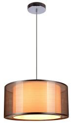 Reality Martina 1-LIT PENDANT LAMPW/230V 50Hz E27*1(W/O BULB)W/SIZE: D400 MMW/CHROME + GREY SHADE FINISHW/BASE SIZE: D100MM - REAL-333211-47 (REAL-333211-47)