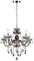 Reality Marie 5Lt-Pendant Lamp5*E14, Max 40W bulb excl. lamp shade: D48*H48cmMetal: chrome Plastic: clear black - REAL-128305-02 (REAL-128305-02)