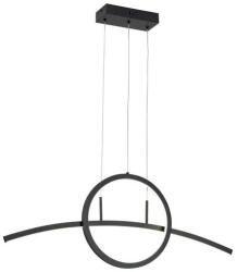 Reality Evora Sand black LED 32W 4000K, L: 80cm. Ring dia 30cm LED inside. Bow LED down - REAL-339801-30 (REAL-339801-30)
