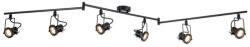 Reality Fiji 2 6lt spot black，GU10*6 bulb not incl. Canopy: D100MM*H25MM，lamp size: L1750*W60*H160MM - REAL-823706-02 (REAL-823706-02)