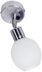 Reality Cortez Spot lamp, satin nickel1*E14 max 40W, bulb excl. canopy Dia: 8cm glass Dia: 10cm total L: 22cm - REAL-807601-07 (REAL-807601-07)