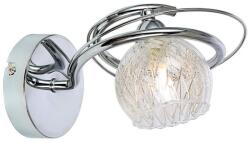 Reality Ariana Wall lamp, chrome 1*G9 Max. 33W bulb incl. clear glass with metal mesh inside. Glass H: 12cm H: 10cm L: 22cm. H: 16cm - REAL-227901-06 (REAL-227901-06)