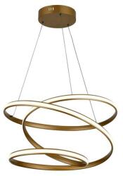 Reality Rollercoaster LED pendant lightAlu, and Silicon and IronPainting Gold finishLED 50W with 80lm/W; A+ 2years warranty; A+4000K dimmable w remote controlLampsize: D600xH1200mm - REAL-334811- (REAL-334811