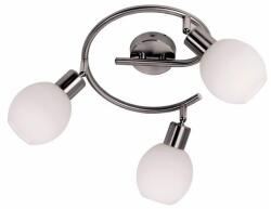 Reality Cortez Spot lamp, satin nickel 3*E14 max 40W, bulb excl. canopy Dia: 8cm glass Dia: 10cm tota Dial: 25cm - REAL-807693-07 (REAL-807693-07)