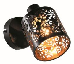 Reality Kiga 1lt spot, satin nickel+silver PS shade/black+black&gold PS shade(laser pattern) Dia. 100*100mmsize: 200*160mm1-E14 40W bulb not incl. - REAL-830801-02 (REAL-830801-02)