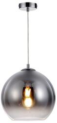 Reality Castilo ChandelierE27X1 MAX40WIron+glassD25CM canopy and cup chrome - REAL-334201-06 (REAL-334201-06)