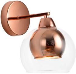 Reality Clara lamp size: D200*W150*H200mmclear glass+rose gold glass smallGlass: D15cm, H11.5cm+D10cm, H8.5cm1x E27 max. 40W bulb not incl. - REAL-237501-31 (REAL-237501-31)