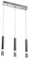 Reality Gwen Pendant lamp 3*5W LED 350lm natural whitechrom metal/acryliccanopy: 450*90*40mm lamp H: 290mm Dia. 38mmtotal H: 350-1000mm - REAL-330503-06 (REAL-330503-06)