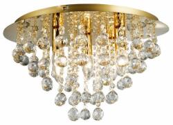Reality London crystal Ceiling lamp Round "LONDON" METAL golden + clear Crystal 5x E14 · max. 40W bulb excl. Product dimensions: Width: 46cm Height: 26.5cm - REAL-627705-03 (REAL-627705-03)