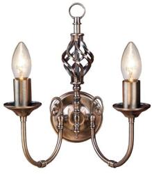 Reality Aimee Wall lamp, antique brass 2*E14 Max 40W , bulb excl. L: 36cm H: 33cm - REAL-223902-04 (REAL-223902-04)