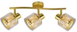 Reality Elmo 3lt spot lamp, galvanized gold matt3*E14, bulb excl. crystal shade Dia: 9.6cm H: 7cm + glass shade transparent Dia. 10cm H: 8cmtube L: 45cm canopy Dia: 10cm - REAL-838803-36 (REAL-838803-36)