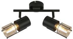 Reality Scottie Spot seire 2-ltmetal blackglass amberL: 25 cm, D: 6 cmfor 2 x E14, max. 40W - REAL-835602-02 (REAL-835602-02)