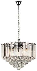 Reality Utah 3lt pendant, chrome3*E27 bulb not inc. Hangings acrylic clear round canopy D10*H2.5cmlamp size D: 33*H: 120cm - REAL-325003-06 (REAL-325003-06)