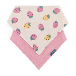 PETITEMARS PETITE&MARS Bryndák bandana Luke 2 db Bézs Eper&Dusty Rose 3m+