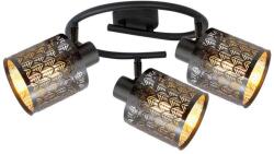 Reality Tuluza spot 3-lt Gmetal black+PS shade outside in black and inside in glod3 x E14, max. 40W bulb not incl. D: 25 cm shade D: 10, H: 10 cm - REAL-840533-02 (REAL-840533-02)