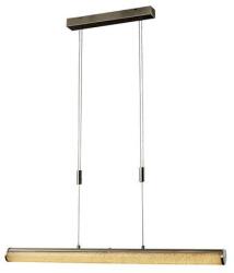 Reality Sonox Pendant lamp, satin nickel LED touch dimmable. 1x36W 3240Lm 3000K. L: 120cm. l H: 90-160cm. Shade white acrylic with diamond effect - REAL-326601-07 (REAL-326601-07)