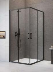 Radaway Premium Pro Black KDD szögletes fekete zuhanykabin 80B+90J (1017080-54-01L+1017090-54-01R)