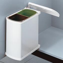 Hailo Cos de gunoi incorporabil Hailo Duo 502.62. 729, 2x8 l, Alb, corp 450 mm (502.62.729) Cos de gunoi