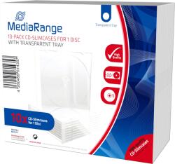 MediaRange 1 CD 5, 2 mm + tray, átlátszó 10 darab/csomag (BOX32-T)