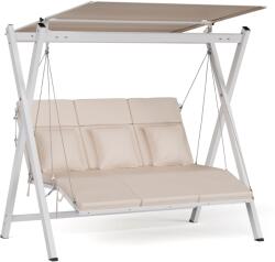 Blumfeldt FlexiSwing hollywoodi hinta 3 üléses Állítható háttámla + napellenző, időjárásálló (GDI17-FlexiSwing3-Be) (GDI17-FlexiSwing3-Be)