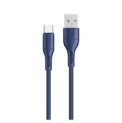 USAMS u68 adatkábel, usb - type-c, 2a, gyorstöltő, 100cm, sötétkék (SJ501USB03)