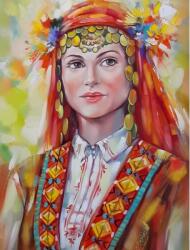 MagicArt Kit de vopsea după număr MagicArt - Frumusețea bulgărească 3(bazat pe originalul de Miglena Kirilova) (GX46666) Carte de colorat