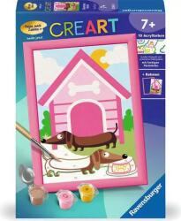 Ravensburger Kit de vopsea după număr Ravensburger CreArt - Câine cu căsuță (opțiunea 2) (7023954)