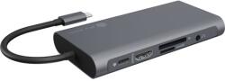 RaidSonic 10-in-1 10-port 100W USB-C dokkoló ezüst IB-DK4040A-CPD (IB-DK4040A-CPD)