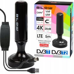 BLOW Erős Aktív Szoba Antenna DVBT-2 Tv Fhd 4K MUX-8 Lte Erősítő Mágnes (21-040#)